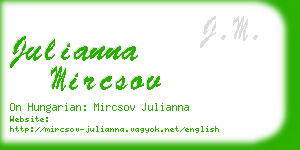 julianna mircsov business card